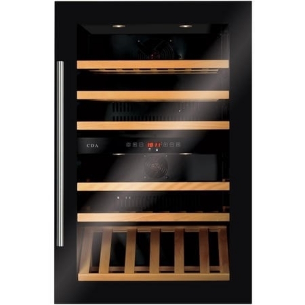 Picture of CDA FWV902BL Integrated, dual zone wine cooler